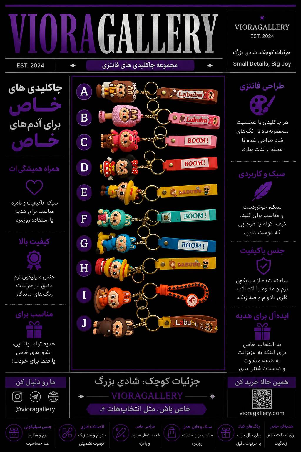 جاکلیدی لبوبو سایز بزرگ