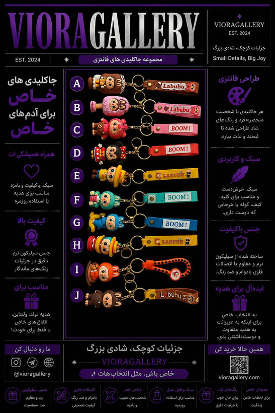 جاکلیدی لبوبو سایز بزرگ